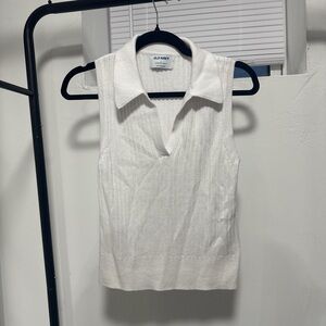 Old Navy Women's White Collared Top